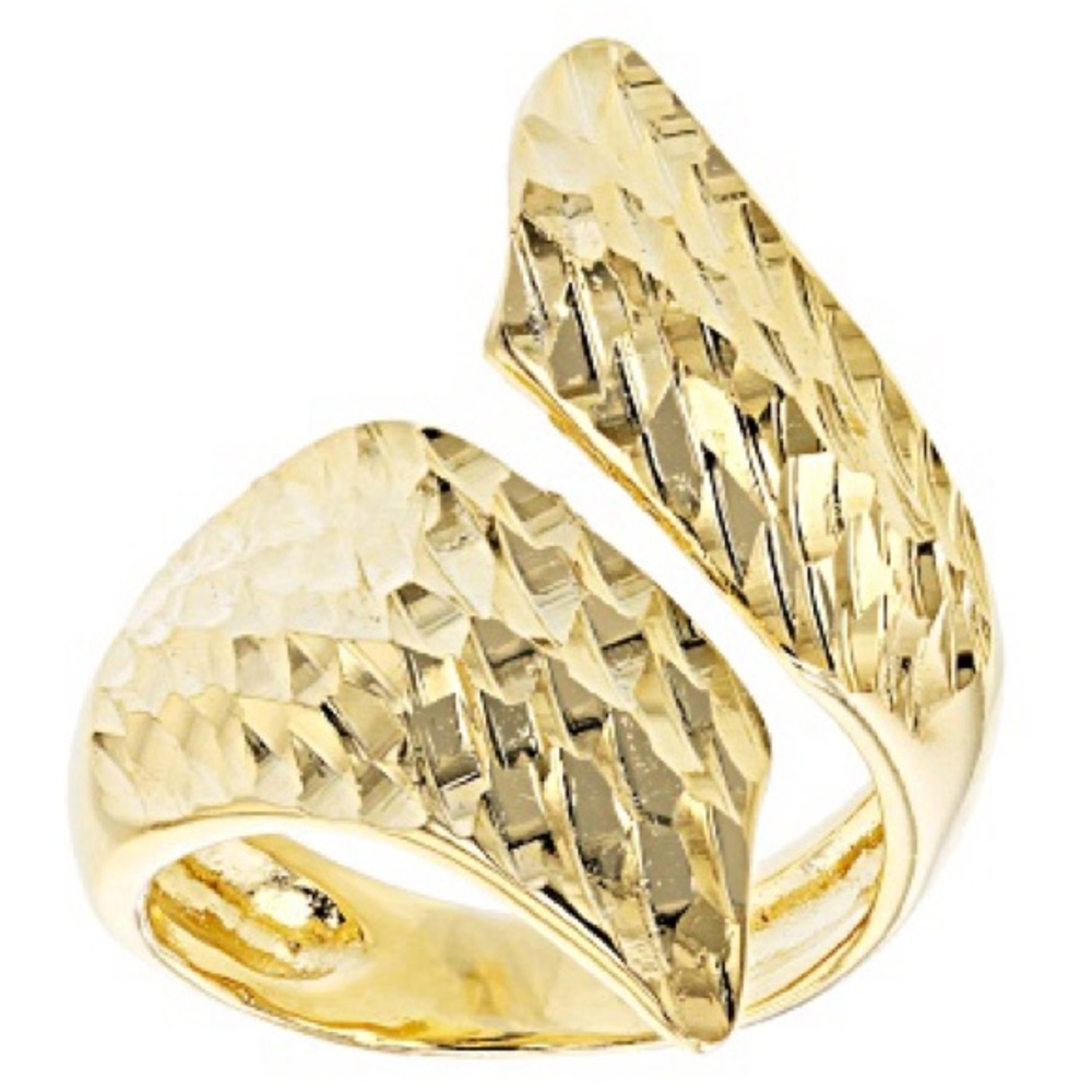 Gold Wrap Ring 18k yellow gold over bronze size 7- made in Italy